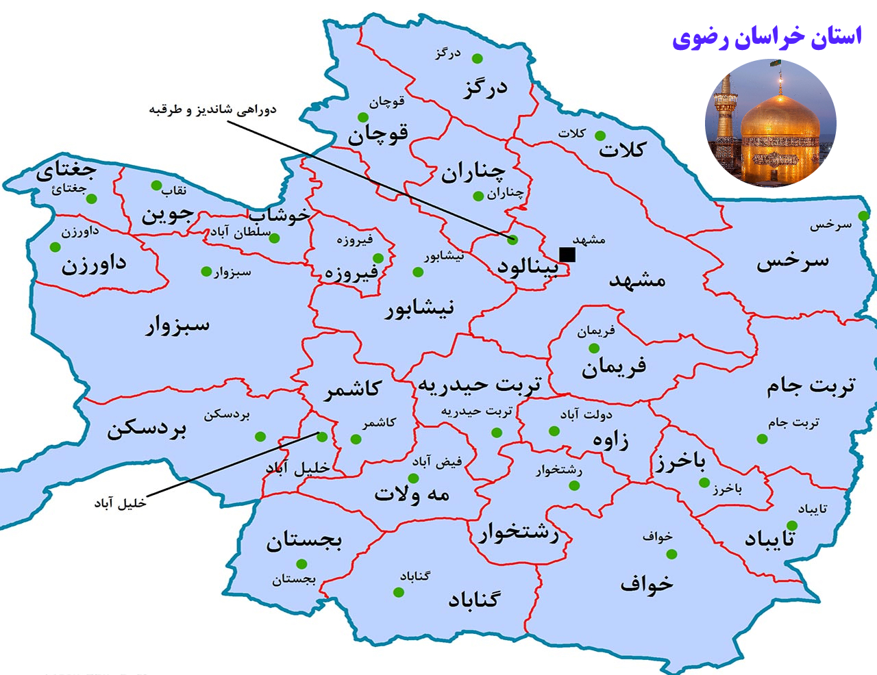 نقشه مشهد
